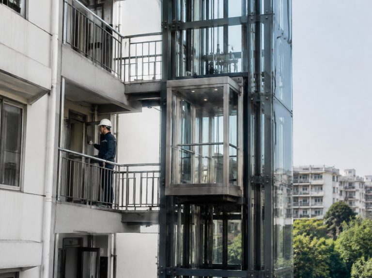 铜陵旧楼加建观光电梯